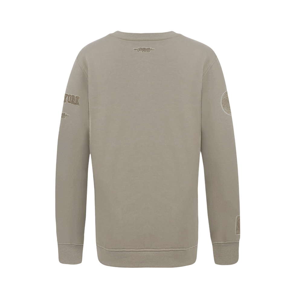NBA NEW YORK KNICKS NEUTRAL TODDLER BOY'S FLEECE CREWNECK (TAUPE)