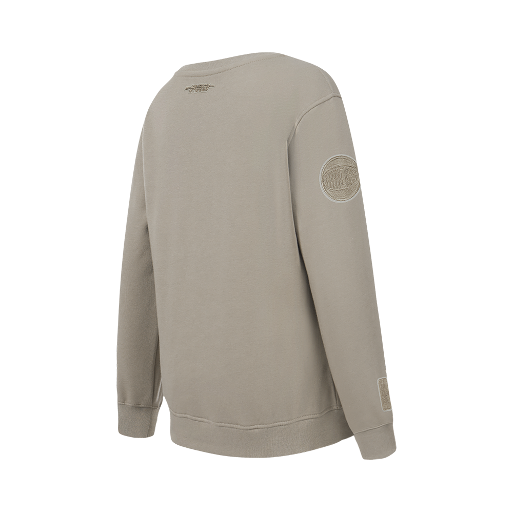 NBA NEW YORK KNICKS NEUTRAL TODDLER BOY'S FLEECE CREWNECK (TAUPE)