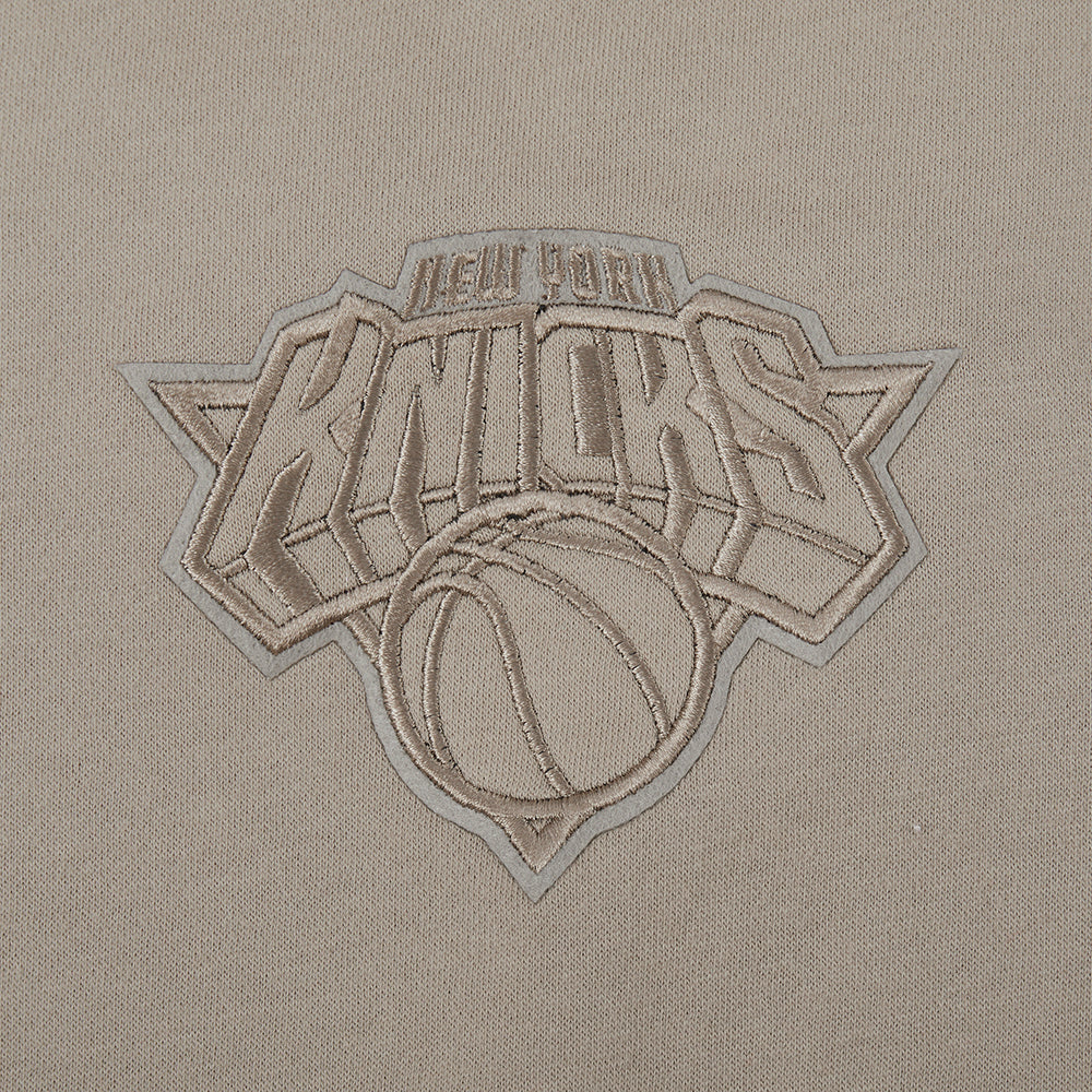 NBA NEW YORK KNICKS NEUTRAL TODDLER BOY'S FLEECE CREWNECK (TAUPE)