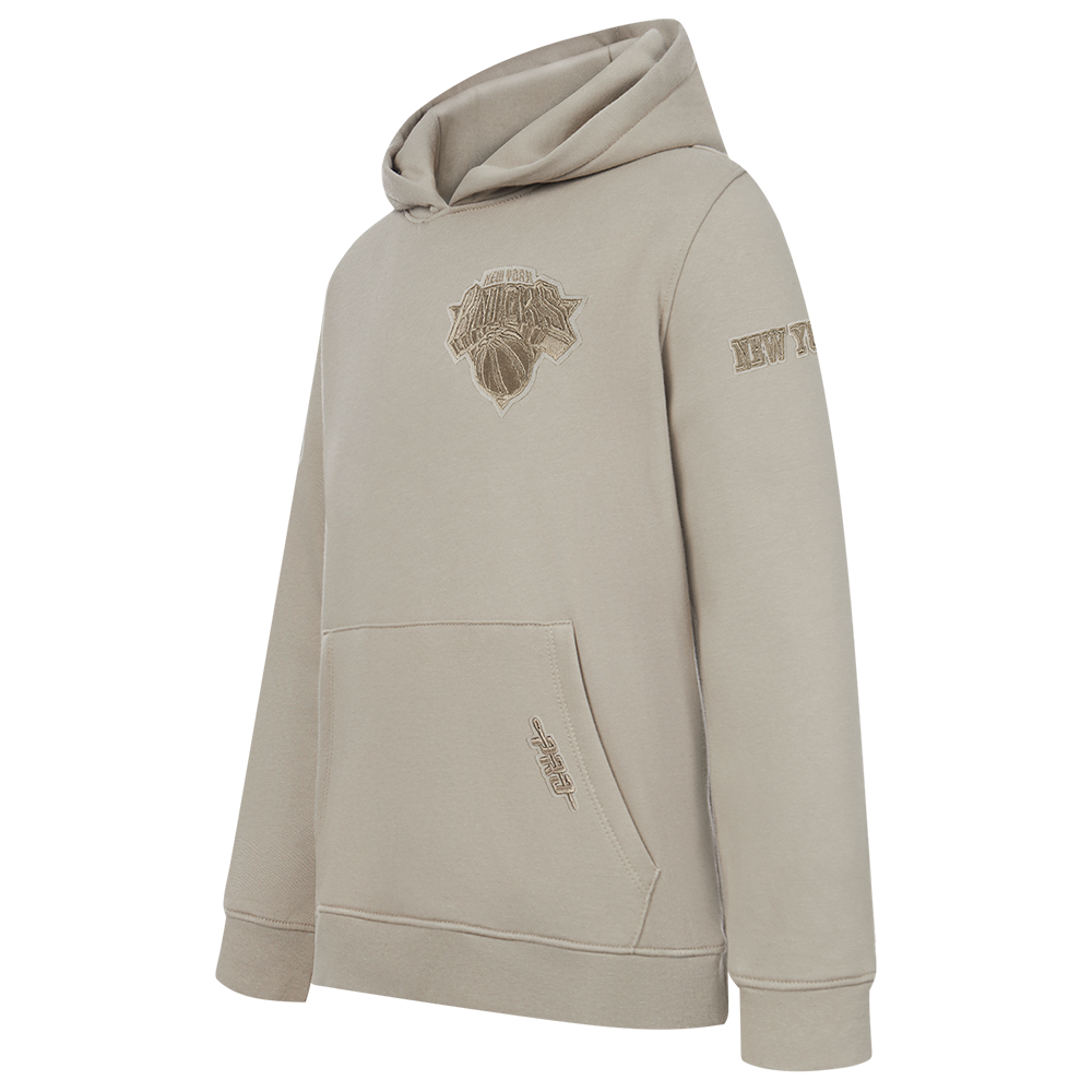 NBA NEW YORK KNICKS NEUTRAL TODDLER BOY'S FLEECE PULLOVER HOODIE (TAUPE)