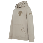 NBA NEW YORK KNICKS NEUTRAL TODDLER BOY'S FLEECE PULLOVER HOODIE (TAUPE)