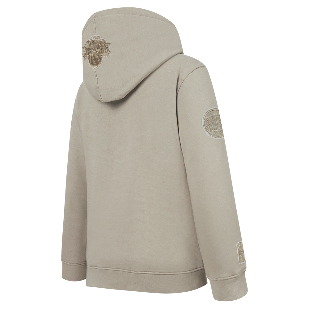 NBA NEW YORK KNICKS NEUTRAL TODDLER BOY'S FLEECE PULLOVER HOODIE (TAUPE)