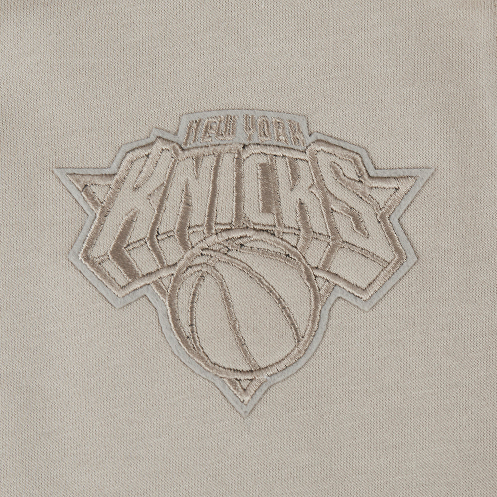 NBA NEW YORK KNICKS NEUTRAL TODDLER BOY'S FLEECE PULLOVER HOODIE (TAUPE)