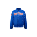 NBA NEW YORK KNICKS CLASSIC TODDLER BOY'S SATIN JACKET (ROYAL BLUE)