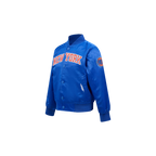 NBA NEW YORK KNICKS CLASSIC TODDLER BOY'S SATIN JACKET (ROYAL BLUE)