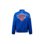 NBA NEW YORK KNICKS CLASSIC TODDLER BOY'S SATIN JACKET (ROYAL BLUE)