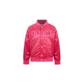 NBA NEW YORK KNICKS TRIPLE PINK TODDLER GIRL'S SATIN JACKET (BEETROOT PURPLE)