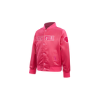 NBA NEW YORK KNICKS TRIPLE PINK TODDLER GIRL'S SATIN JACKET (BEETROOT PURPLE)