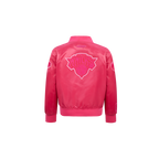 NBA NEW YORK KNICKS TRIPLE PINK TODDLER GIRL'S SATIN JACKET (BEETROOT PURPLE)