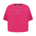NBA NEW YORK KNICKS TRIPLE PINK TODDLER GIRL'S SHORT SLEEVE BOXY TEE (BEETROOT PURPLE)