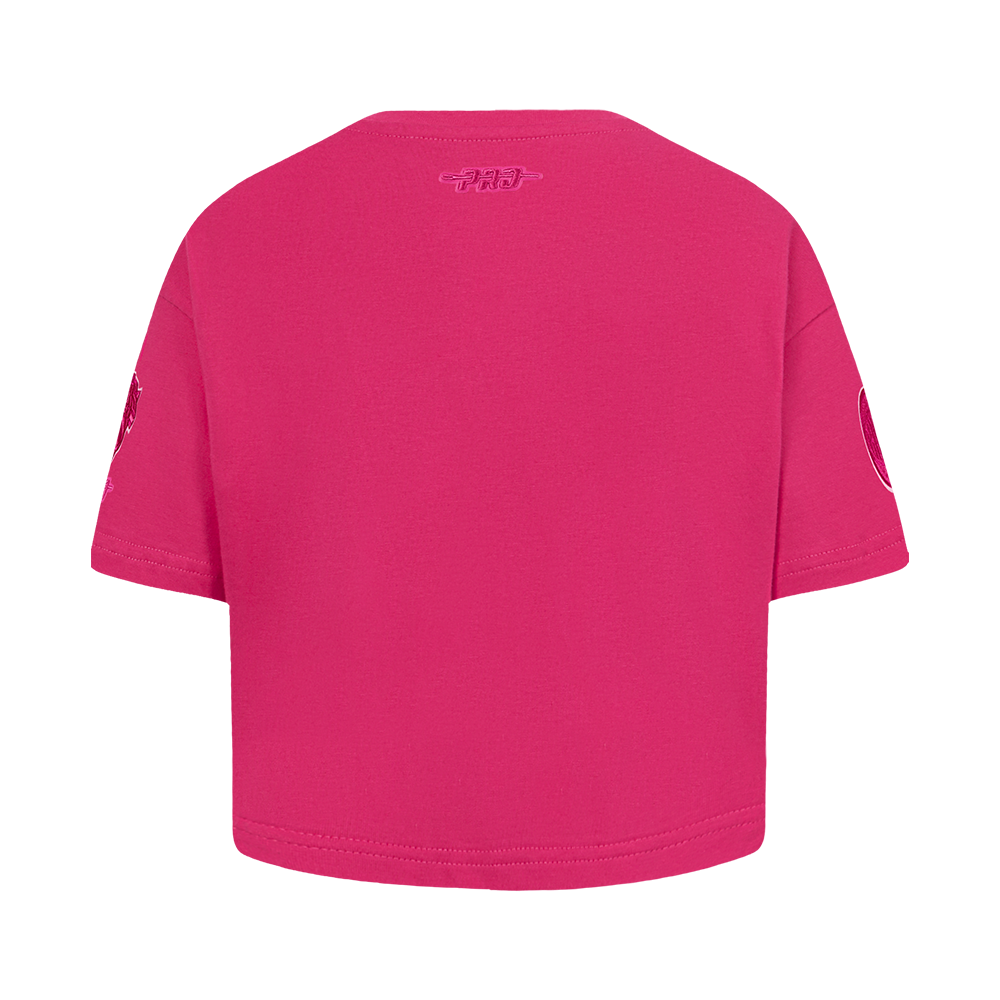 NBA NEW YORK KNICKS TRIPLE PINK TODDLER GIRL'S SHORT SLEEVE BOXY TEE (BEETROOT PURPLE)