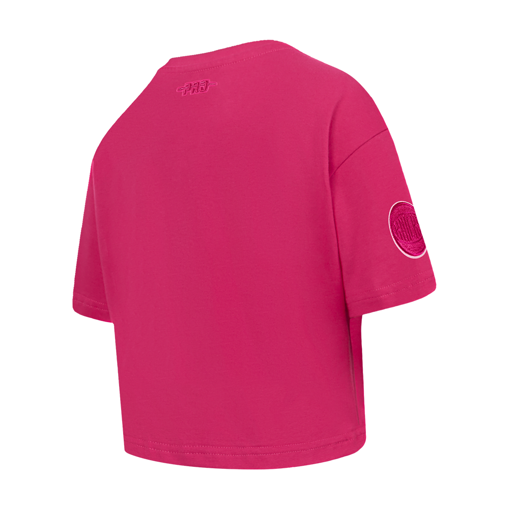 NBA NEW YORK KNICKS TRIPLE PINK TODDLER GIRL'S SHORT SLEEVE BOXY TEE (BEETROOT PURPLE)