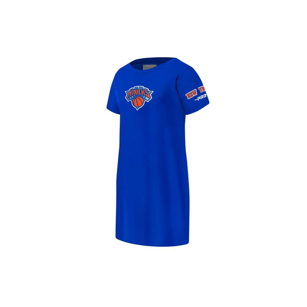 NBA NEW YORK KNICKS CLASSIC ROBE T-SHIRT POUR FILLE BAMBIN (BLEU ROYAL)