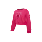 NBA NEW YORK KNICKS TRIPLE PINK TODDLER GIRL'S FLEECE CREWNECK (BEETROOT PURPLE)