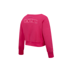 NBA NEW YORK KNICKS TRIPLE PINK TODDLER GIRL'S FLEECE CREWNECK (BEETROOT PURPLE)