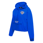 NBA NEW YORK KNICKS CLASSIC WIND WOMEN'S WOVEN 1/2 JACKET (ROYAL BLUE)