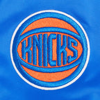 NBA NEW YORK KNICKS CLASSIC BLOUSON EN SATIN POUR FEMME (BLEU ROYAL)