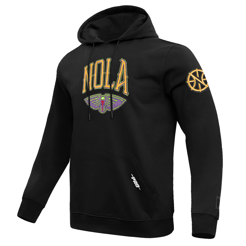 NBA NEW ORLEANS PELICANS CITY EDITION 24-25 MEN'S FLEECE PULLOVER HOODIE (BLACK)