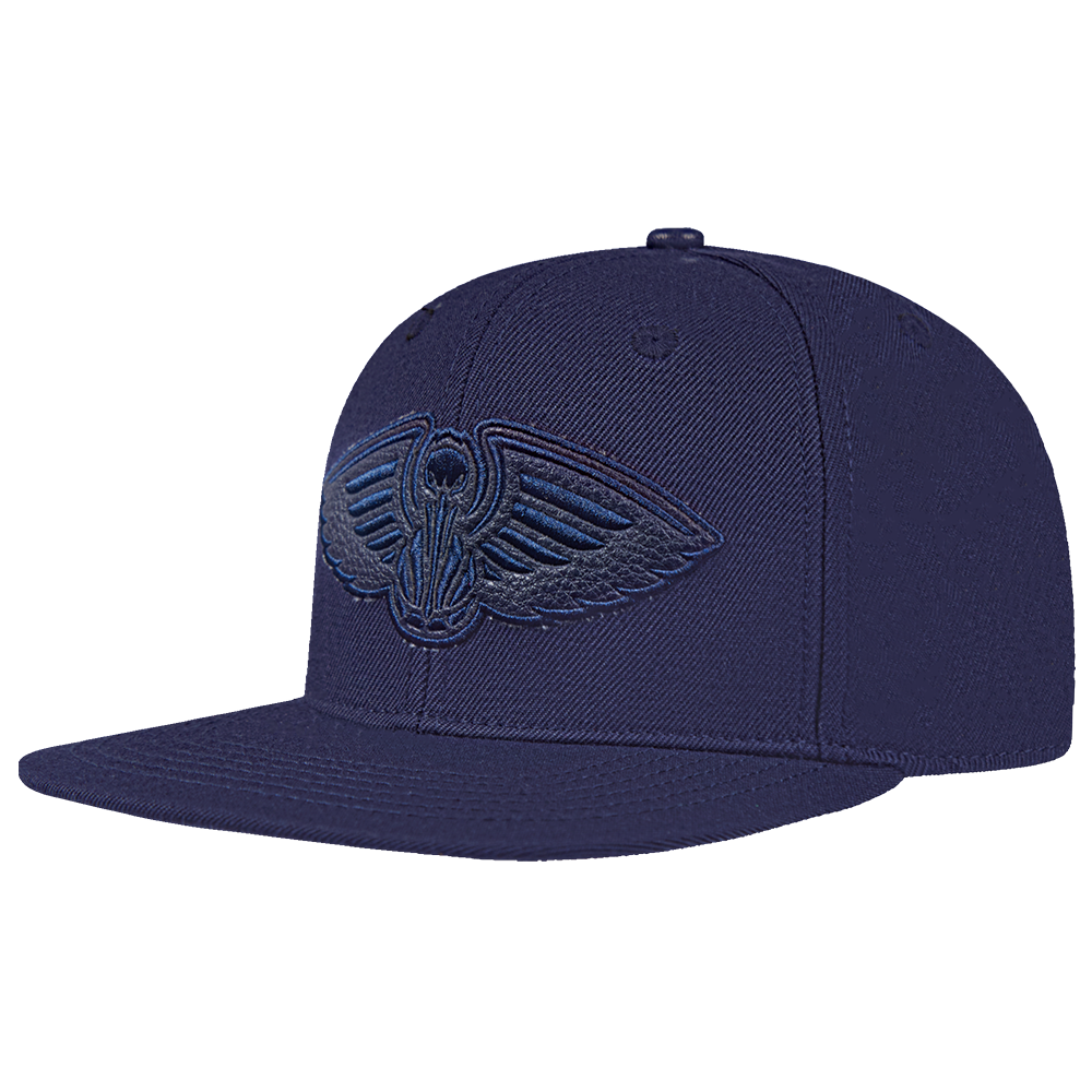 NBA NEW ORLEANS PELICANS TRIPLE TONAL WOOL SNAPBACK HAT (MIDNIGHT NAVY)