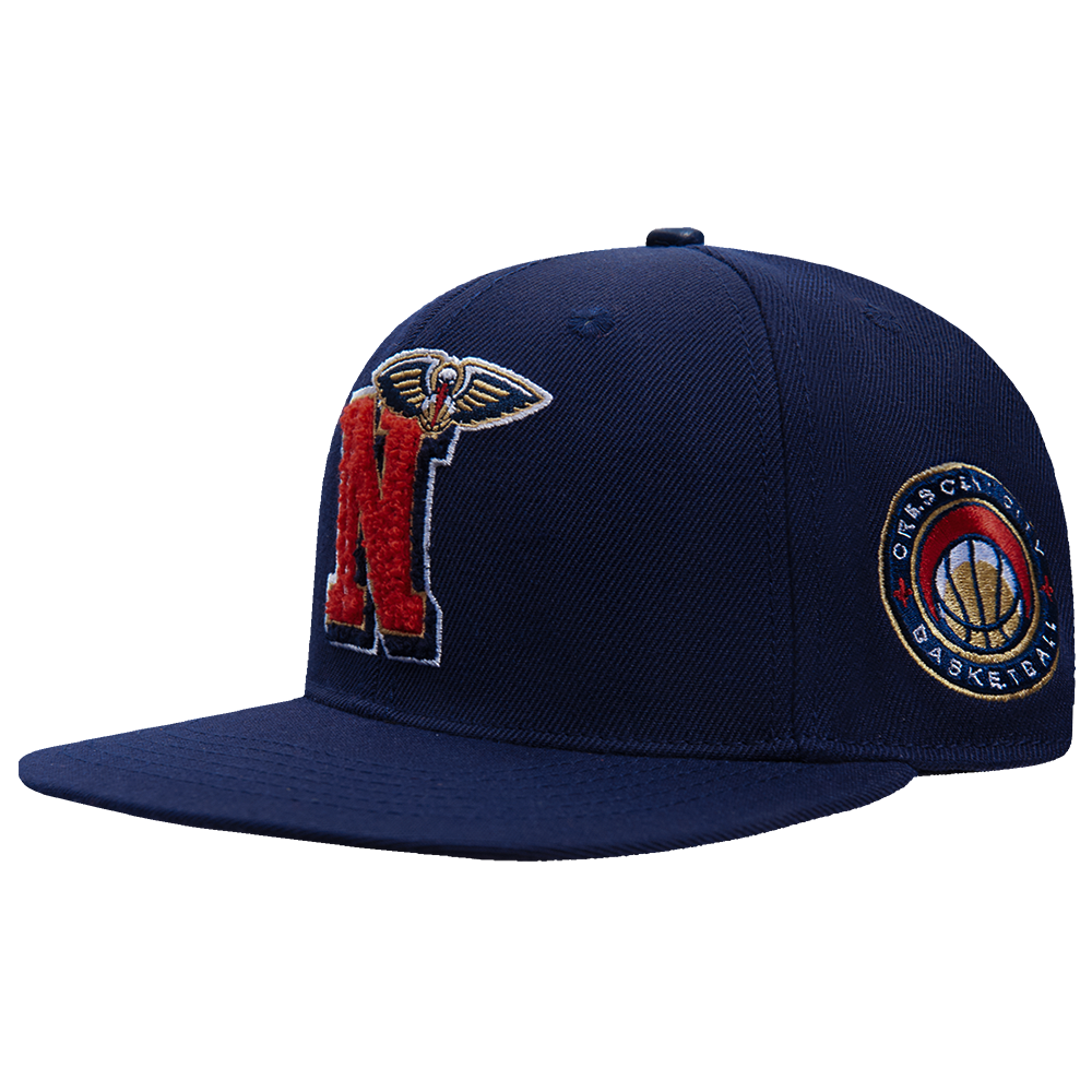 NBA NEW ORLEANS PELICANS MASHUP UNISEX WOOL SNAPBACK HAT (MIDNIGHT NAVY)