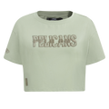 NBA NEW ORLEANS PELICANS NEUTRAL SINGLE JERSEY BOXY TEE (MOSS)