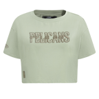NBA NEW ORLEANS PELICANS NEUTRAL SINGLE JERSEY BOXY TEE (MOSS)