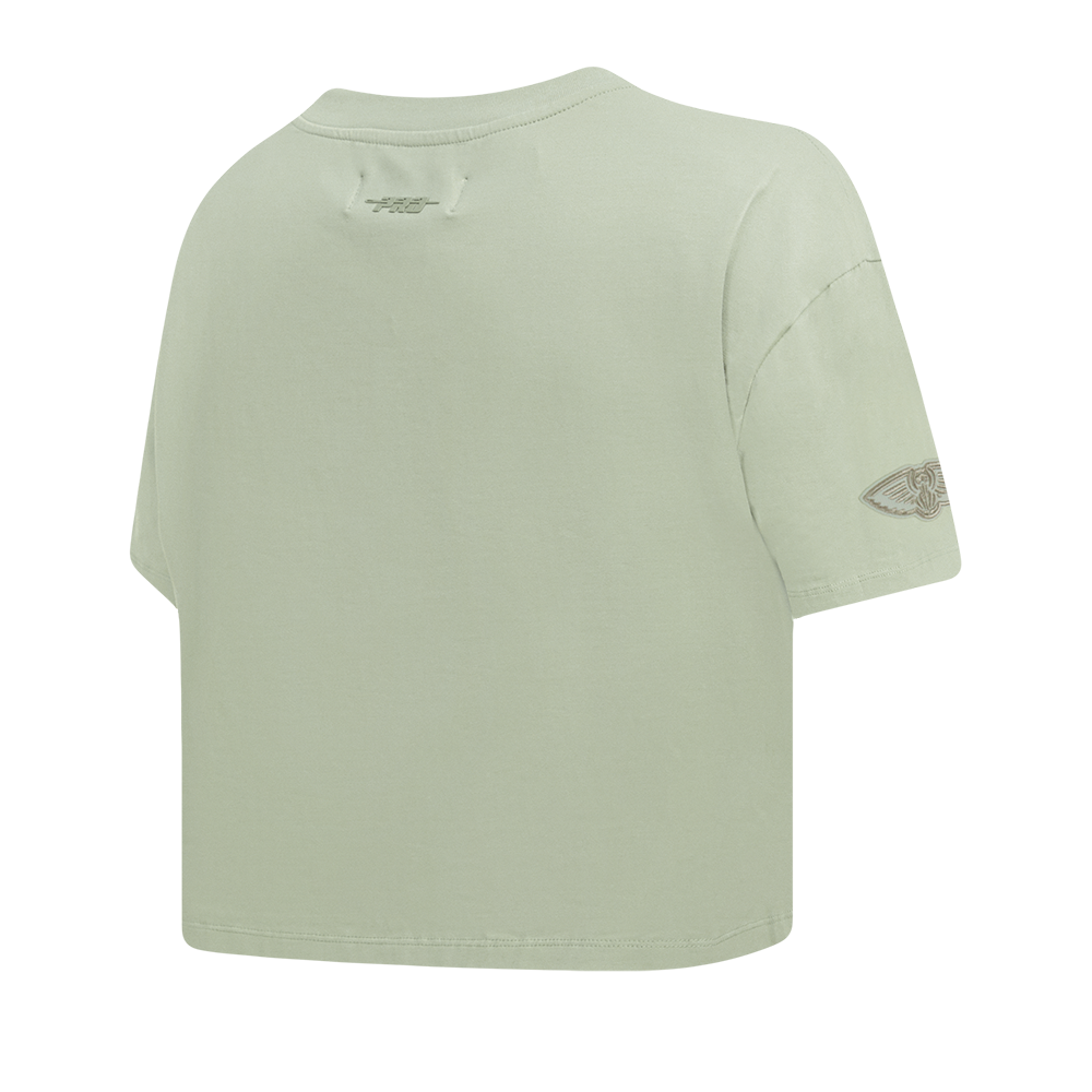NBA NEW ORLEANS PELICANS NEUTRAL SINGLE JERSEY BOXY TEE (MOSS)