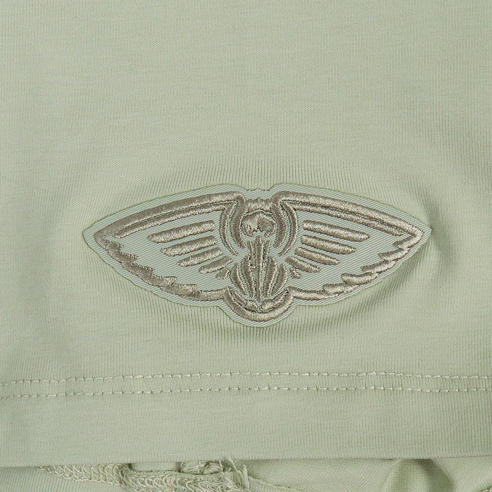 NBA NEW ORLEANS PELICANS NEUTRAL SINGLE JERSEY BOXY TEE (MOSS)