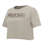 NBA NEW ORLEANS PELICANS NEUTRAL SINGLE JERSEY BOXY TEE (TAUPE)