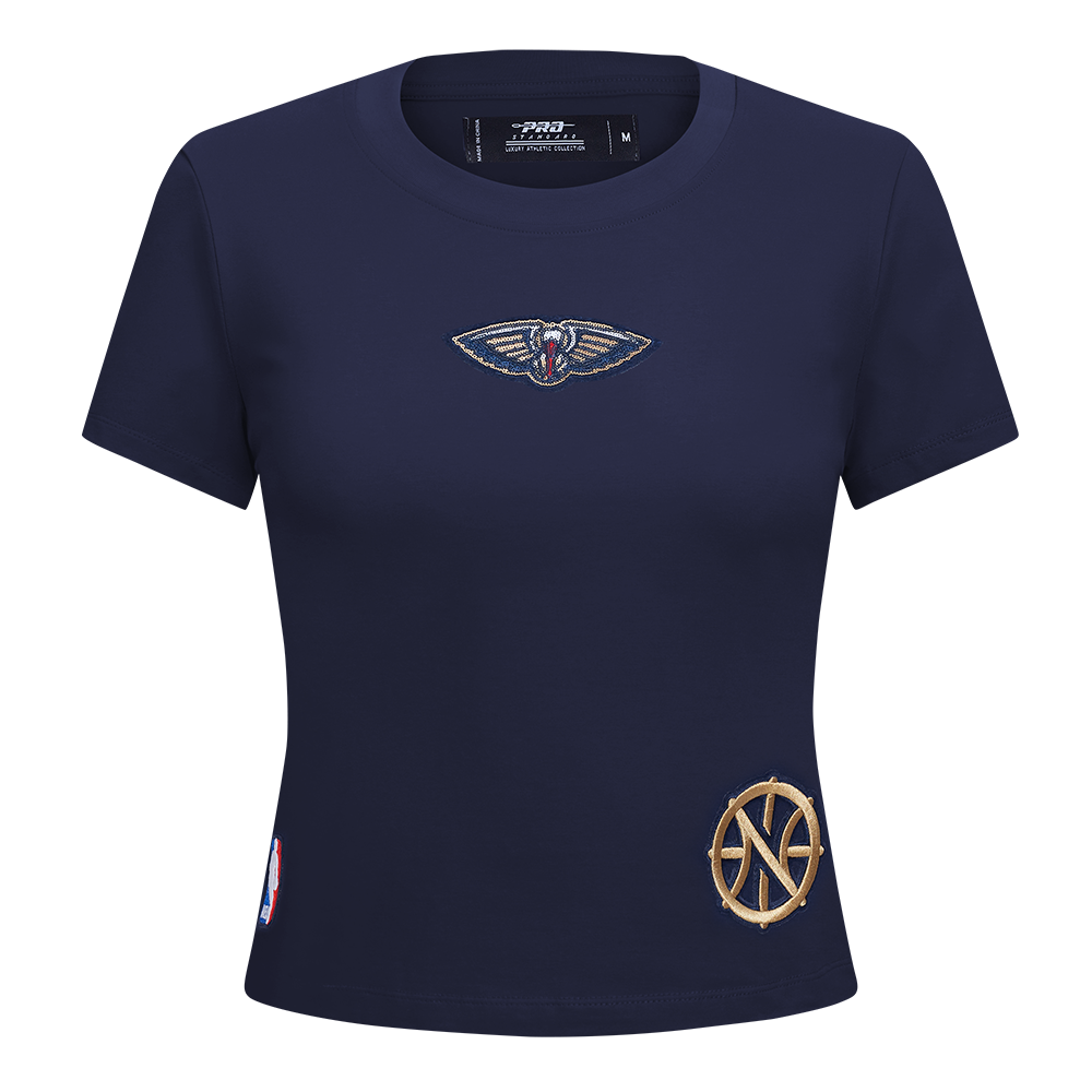 NBA NEW ORLEANS PELICANS GAME DAY CLASSICS T-SHIRT BABY DOLL EN JERSEY SIMPLE POUR FEMME (MARINE MINUIT)