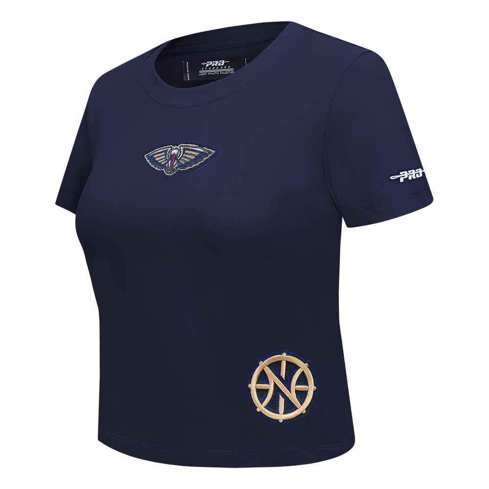 NBA NEW ORLEANS PELICANS GAME DAY CLASSICS T-SHIRT BABY DOLL EN JERSEY SIMPLE POUR FEMME (MARINE MINUIT)