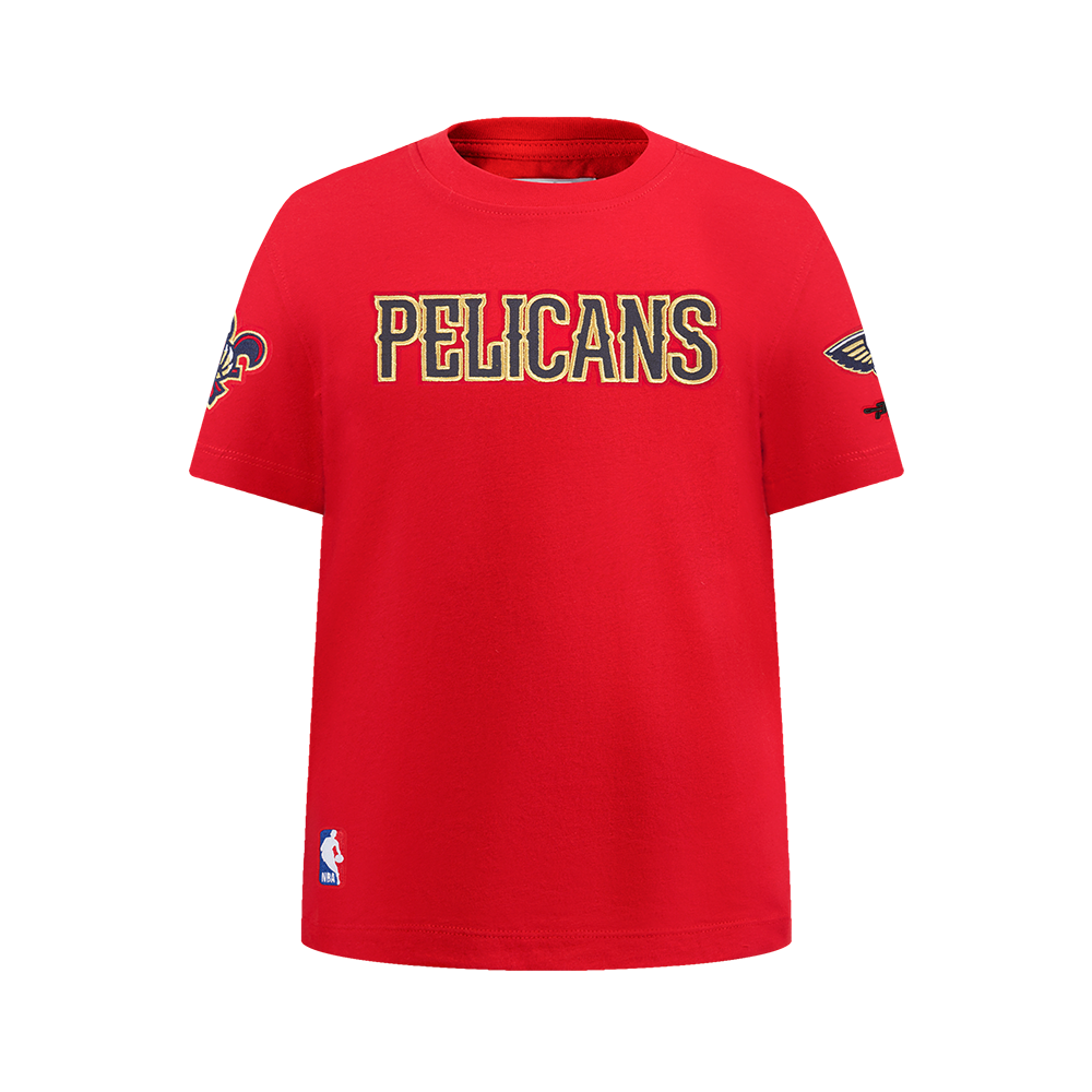 NBA NEW ORLEANS PELICANS CLASSIC T-SHIRT EN JERSEY SIMPLE POUR GARÇON JUNIOR (ROUGE)
