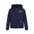 NBA NEW ORLEANS PELICANS CLASSIC BIG BOY'S FLC FZ PO HOODIE (MIDNIGHT NAVY)