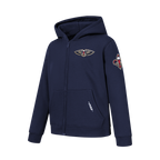 NBA NEW ORLEANS PELICANS CLASSIC BIG BOY'S FLC FZ PO HOODIE (MIDNIGHT NAVY)