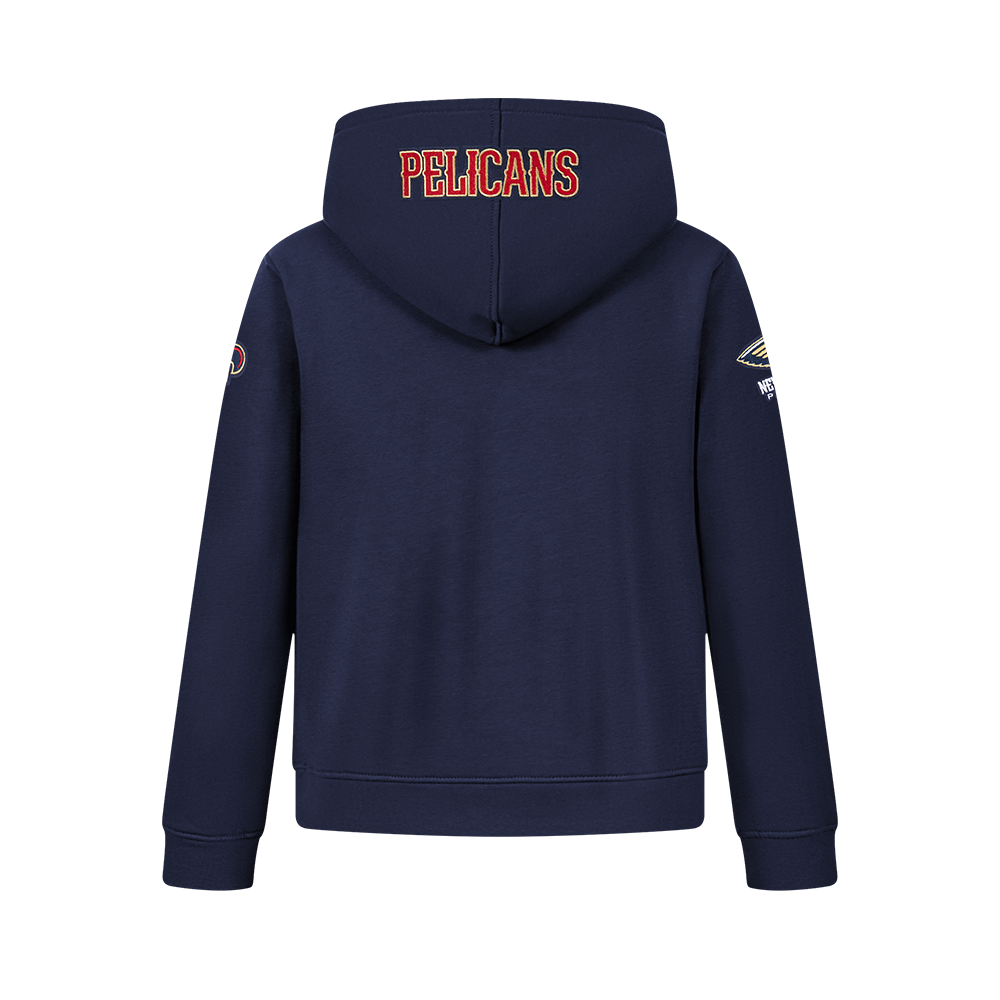NBA NEW ORLEANS PELICANS CLASSIC BIG BOY'S FLC FZ PO HOODIE (MIDNIGHT NAVY)