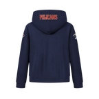 NBA NEW ORLEANS PELICANS CLASSIC BIG BOY'S FLC FZ PO HOODIE (MIDNIGHT NAVY)