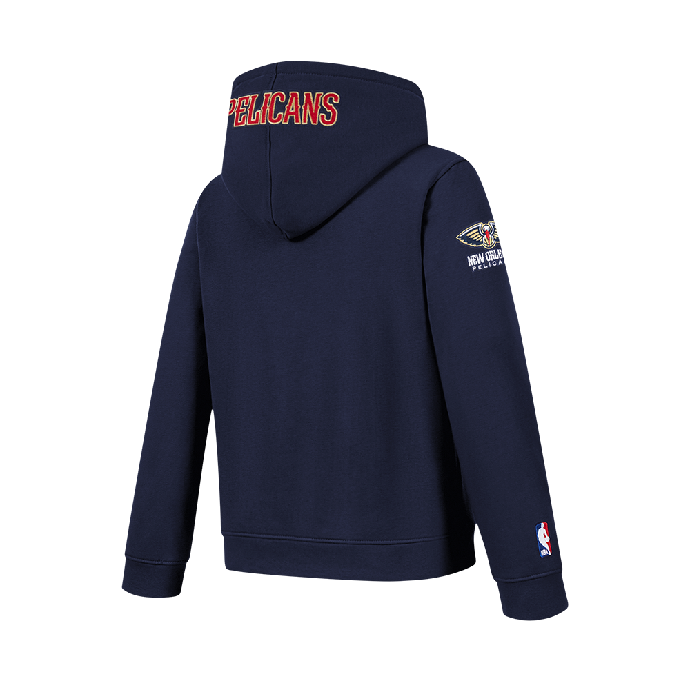 NBA NEW ORLEANS PELICANS CLASSIC BIG BOY'S FLC FZ PO HOODIE (MIDNIGHT NAVY)