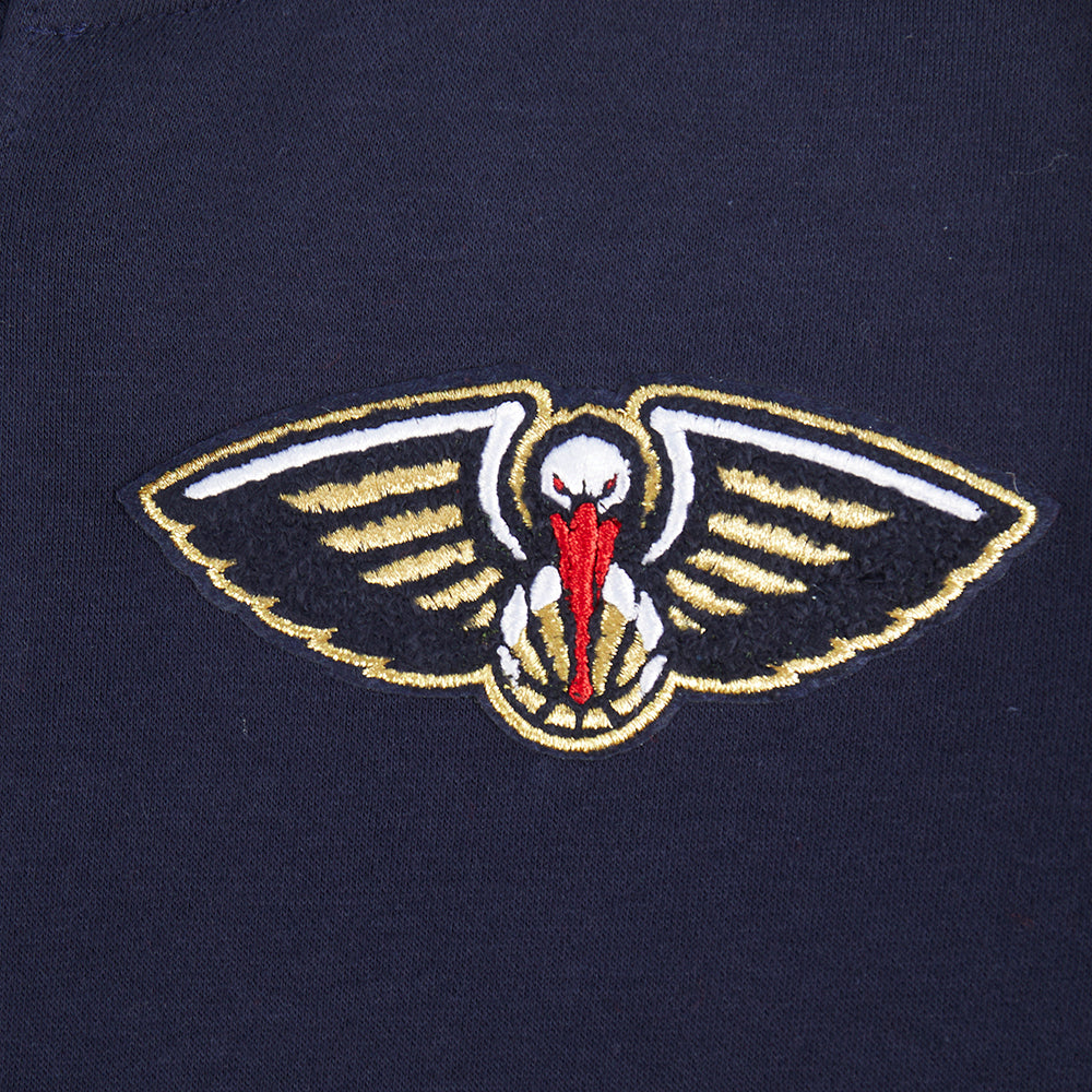 NBA NEW ORLEANS PELICANS CLASSIC BIG BOY'S FLC FZ PO HOODIE (MIDNIGHT NAVY)