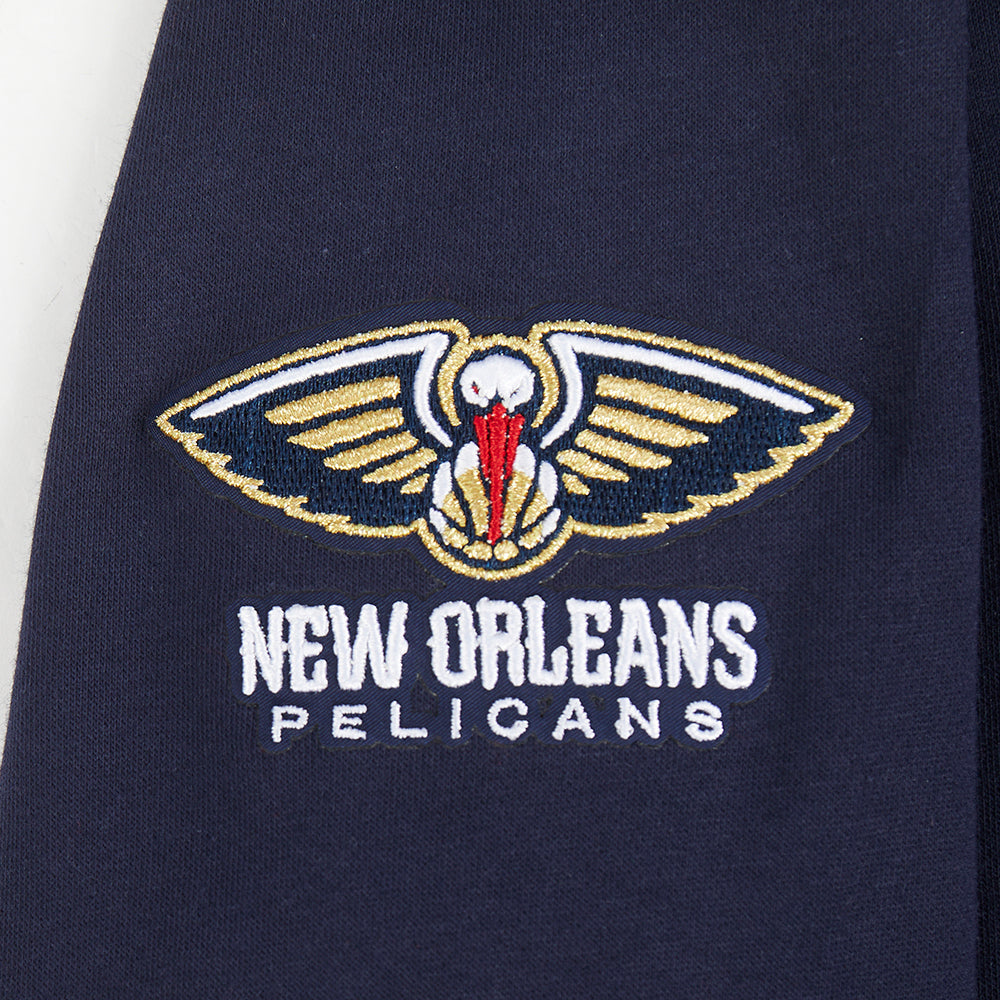 NBA NEW ORLEANS PELICANS CLASSIC BIG BOY'S FLC FZ PO HOODIE (MIDNIGHT NAVY)