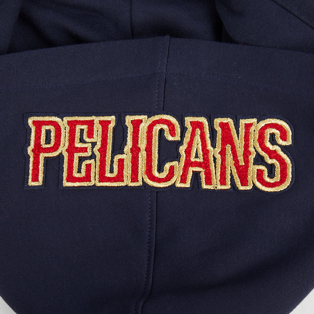 NBA NEW ORLEANS PELICANS CLASSIC BIG BOY'S FLC FZ PO HOODIE (MIDNIGHT NAVY)