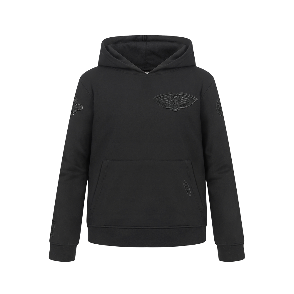 NBA NEW ORLEANS PELICANS TRIPLE BLACK BIG BOY'S FLC PO HOODIE (BLACK)