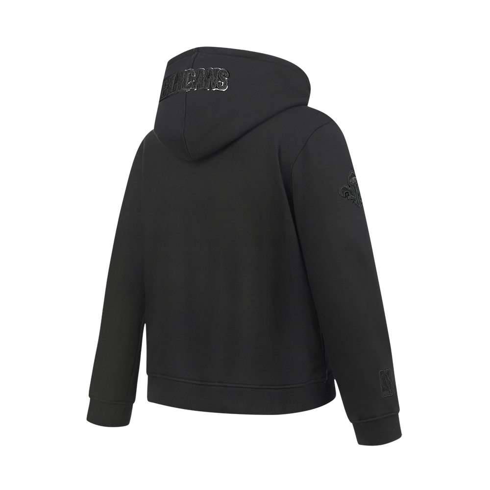 NBA NEW ORLEANS PELICANS TRIPLE BLACK BIG BOY'S FLC PO HOODIE (BLACK)