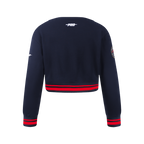 NBA NEW ORLEANS PELICANS RETRO CLASSIC BIG GIRL'S RIB FLC CREWNECK (MIDNIGHT NAVY/RED/MIDNIGHT NAVY)
