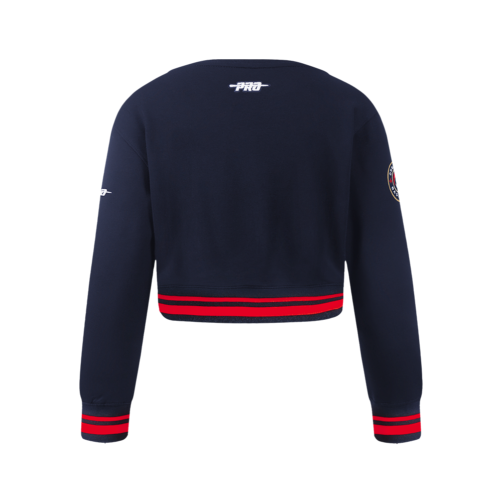 NBA NEW ORLEANS PELICANS RETRO CLASSIC BIG GIRL'S RIB FLC CREWNECK (MIDNIGHT NAVY/RED/MIDNIGHT NAVY)