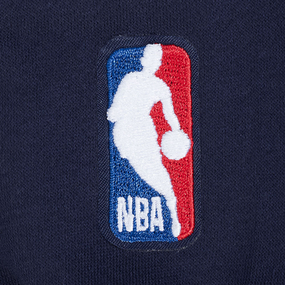 NBA NEW ORLEANS PELICANS RETRO CLASSIC BIG GIRL'S RIB FLC CREWNECK (MIDNIGHT NAVY/RED/MIDNIGHT NAVY)