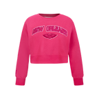 NBA NEW ORLEANS PELICANS CHANDAIL À COL ROND TRIPLE ROSE EN MOLLETON POUR FILLE JUNIOR (VIOLET BETTERAVE)