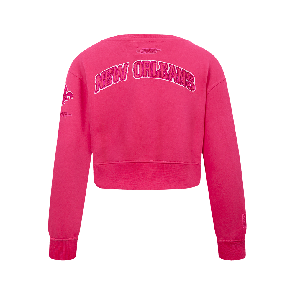 NBA NEW ORLEANS PELICANS CHANDAIL À COL ROND TRIPLE ROSE EN MOLLETON POUR FILLE JUNIOR (VIOLET BETTERAVE)