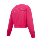 NBA NEW ORLEANS PELICANS CHANDAIL À COL ROND TRIPLE ROSE EN MOLLETON POUR FILLE JUNIOR (VIOLET BETTERAVE)