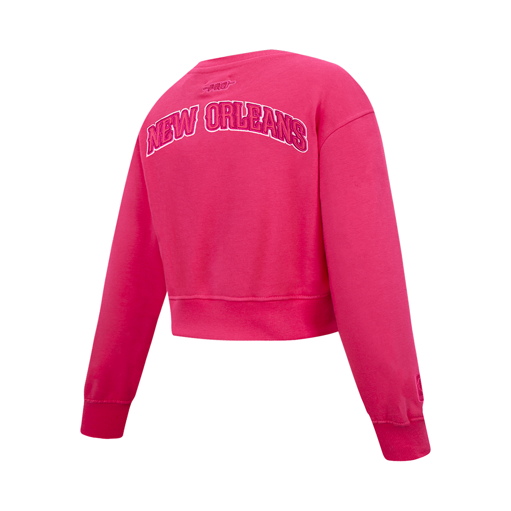 NBA NEW ORLEANS PELICANS CHANDAIL À COL ROND TRIPLE ROSE EN MOLLETON POUR FILLE JUNIOR (VIOLET BETTERAVE)