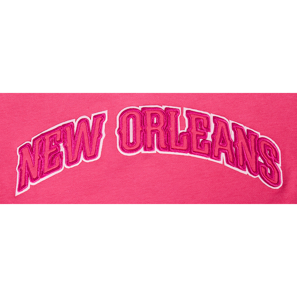 NBA NEW ORLEANS PELICANS CHANDAIL À COL ROND TRIPLE ROSE EN MOLLETON POUR FILLE JUNIOR (VIOLET BETTERAVE)